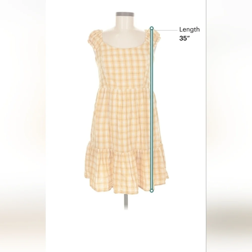 Old Navy Yellow Gingham Dress M $45 Retail - Picture 8 of 8